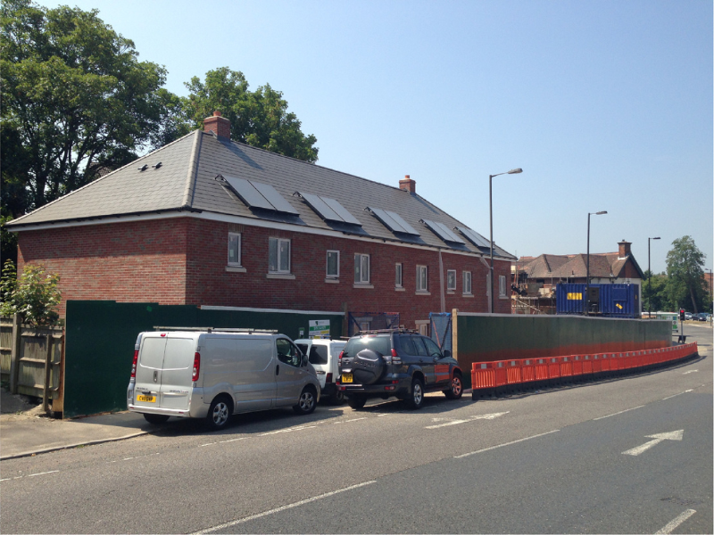 building with scaffolding